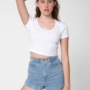 American Apparel Baby Rib Crop Top
